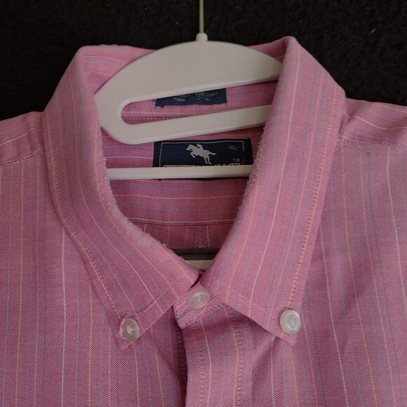 Steeplechase Mens Button Up Shirt Multi-Color Size XL Polyester Blend Collar - Picture 7 of 12